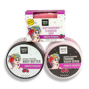 Frootie Patootie Raspberry Hibiscus gift set Ravish Soap Company
