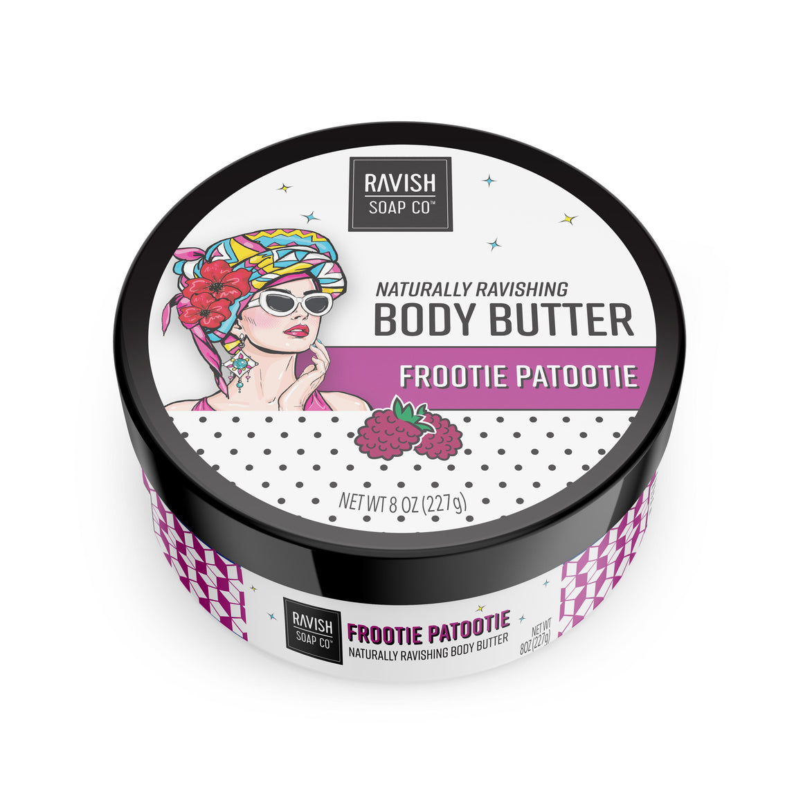 Frootie Patootie Raspberry Hibiscus body butter Ravish Soap Company